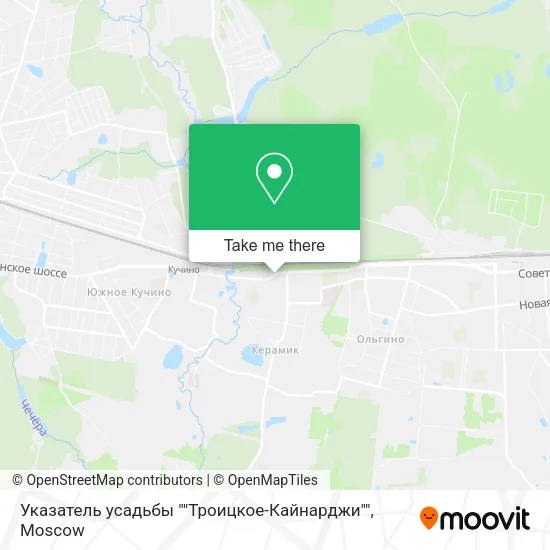 Указатель усадьбы ""Троицкое-Кайнарджи"" map