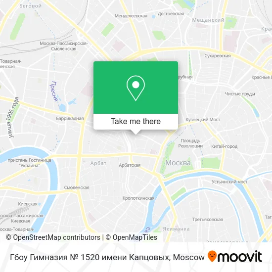 Гбоу Гимназия № 1520 имени Капцовых map