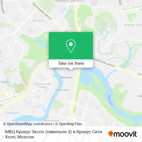 МВЦ Крокус Экспо (павильон 3) и Крокус Сити Холл map