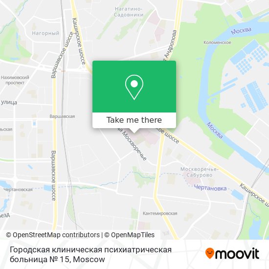 Городская клиническая психиатрическая больница № 15 map