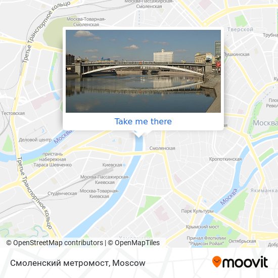 Смоленский метромост map