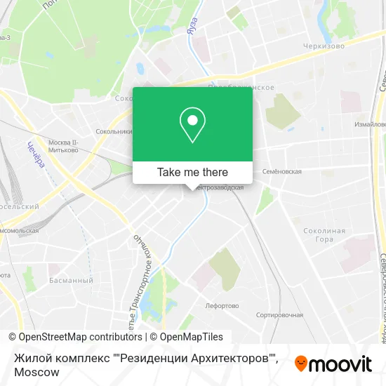 Жилой комплекс ""Резиденции Архитекторов"" map