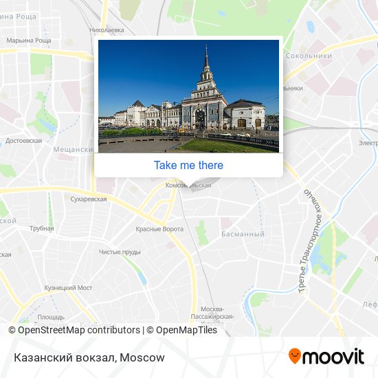 Казанский вокзал map