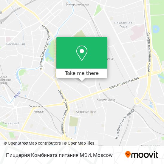 Пиццерия Комбината питания МЭИ map