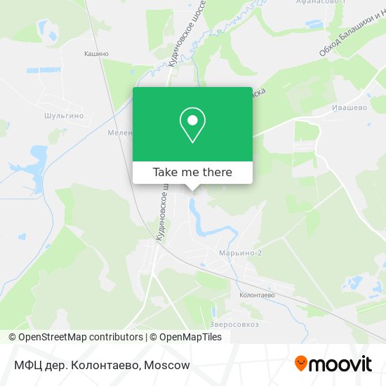 МФЦ дер. Колонтаево map