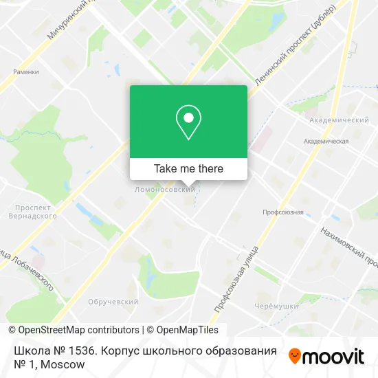 Школа № 1536. Корпус школьного образования № 1 map