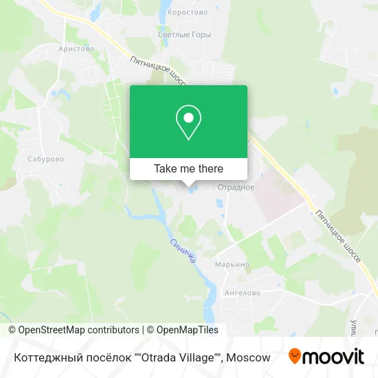 Коттеджный посёлок ""Otrada Village"" map