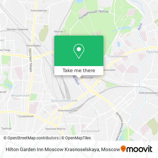 Hilton Garden Inn Moscow Krasnoselskaya map