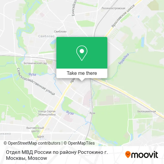 Отдел МВД России по району Ростокино г. Москвы map
