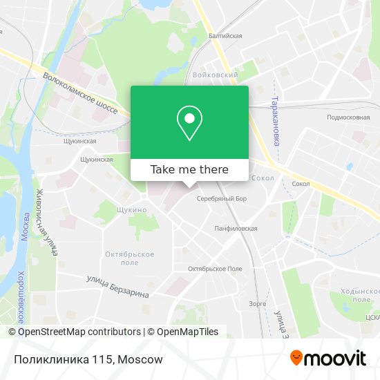 Поликлиника 115 map