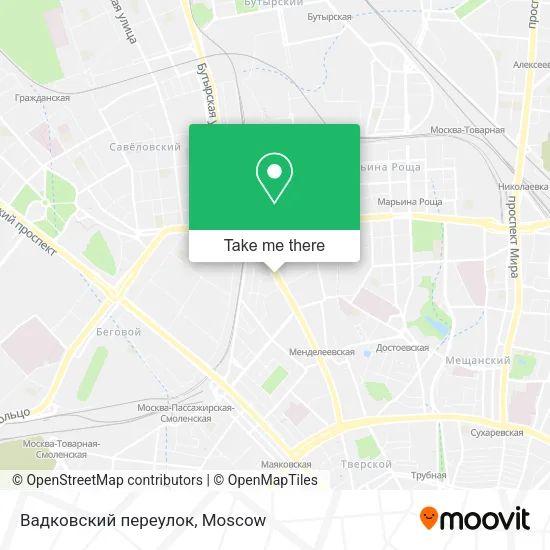 Вадковский переулок map