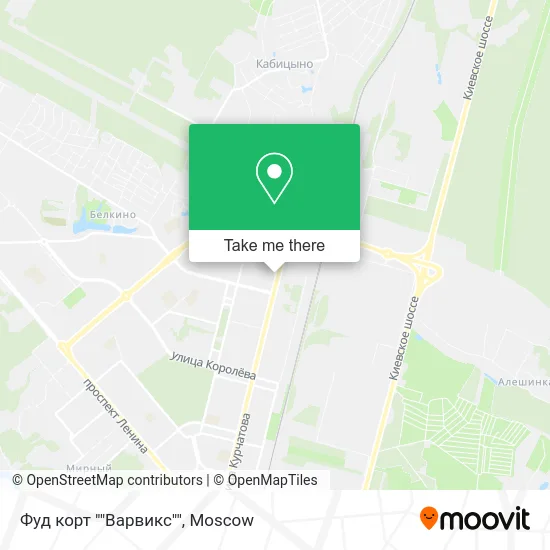 Фуд корт ""Варвикс"" map