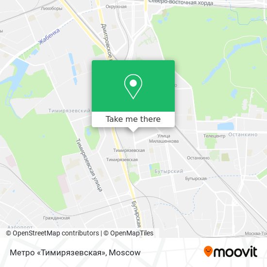 Метро «Тимирязевская» map