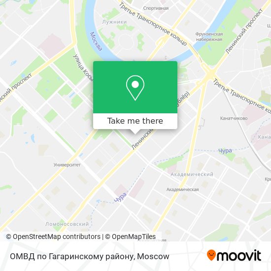 ОМВД по Гагаринскому району map