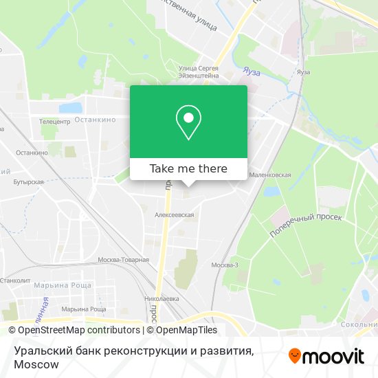 Уральский банк реконструкции и развития map