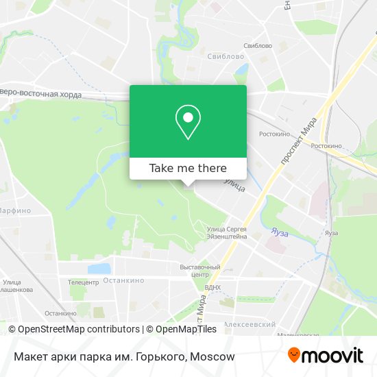 Макет арки парка им. Горького map