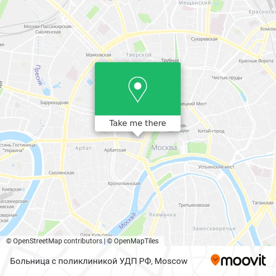 Больница с поликлиникой УДП РФ map
