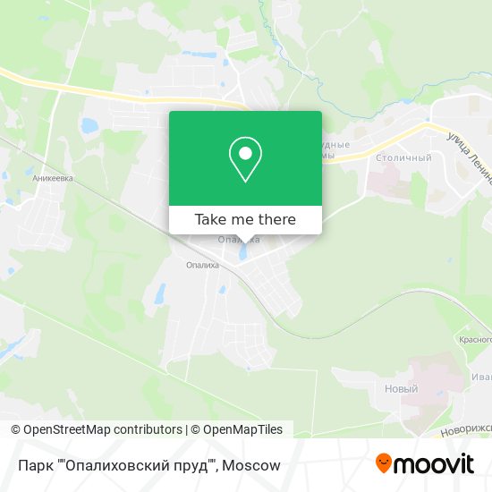 Парк ""Опалиховский пруд"" map