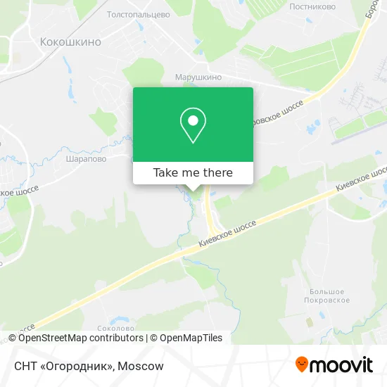 СНТ «Огородник» map