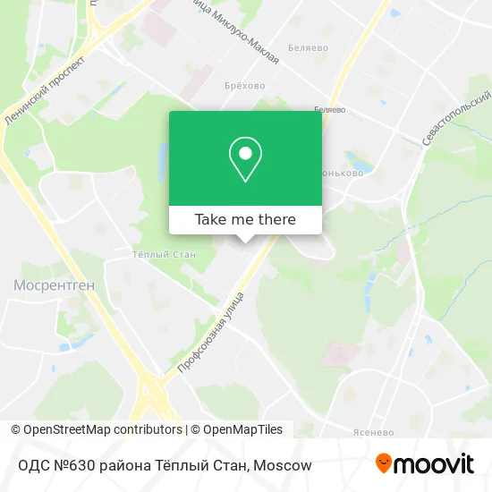 ОДС №630 района Тёплый Стан map