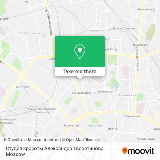 Студия красоты Александра Тверетинова map