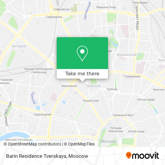 Barin Residence Tverskaya map