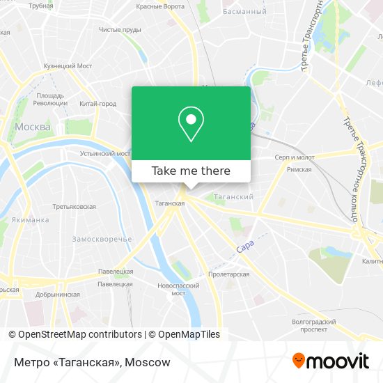 Метро «Таганская» map