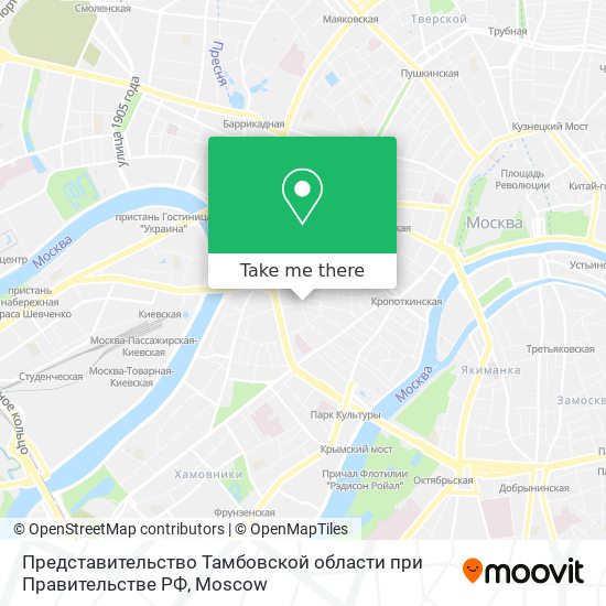 Представительство Тамбовской области при Правительстве РФ map