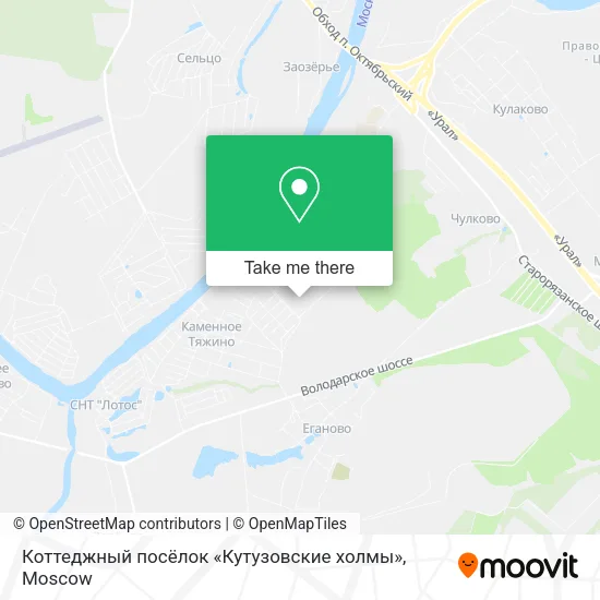 Коттеджный посёлок «Кутузовские холмы» map