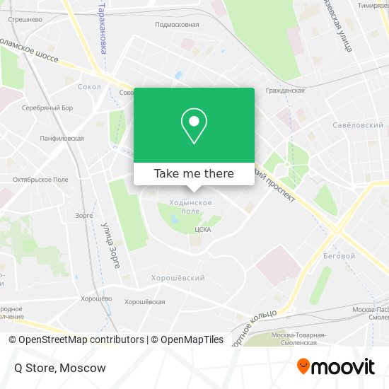 Q Store map