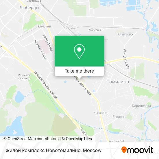 жилой комплекс Новотомилино map