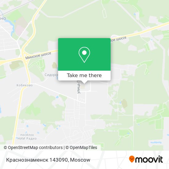 Краснознаменск 143090 map
