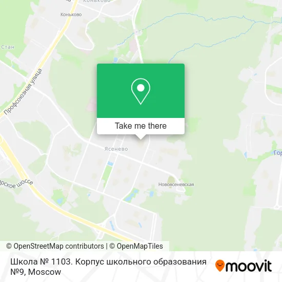 Школа № 1103. Корпус школьного образования №9 map