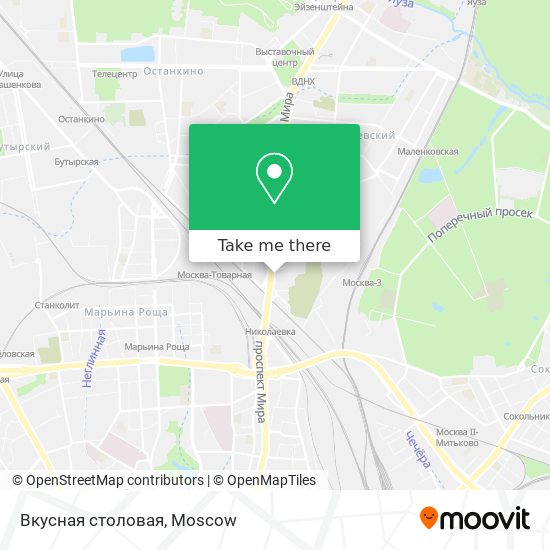 Вкусная столовая map