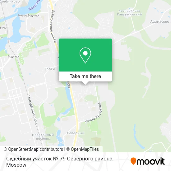 Судебный участок № 79 Северного района map