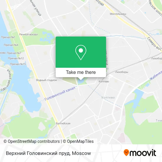 Верхний Головинский пруд map