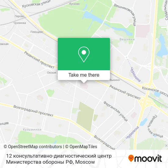12 консультативно-диагностический центр Министерства обороны РФ map