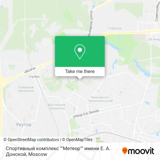 Спортивный комплекс ""Метеор"" имени Е. А. Донской map