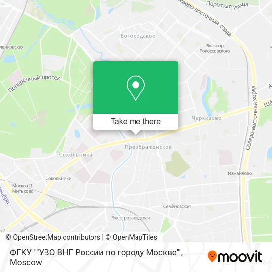 ФГКУ ""УВО ВНГ России по городу Москве"" map