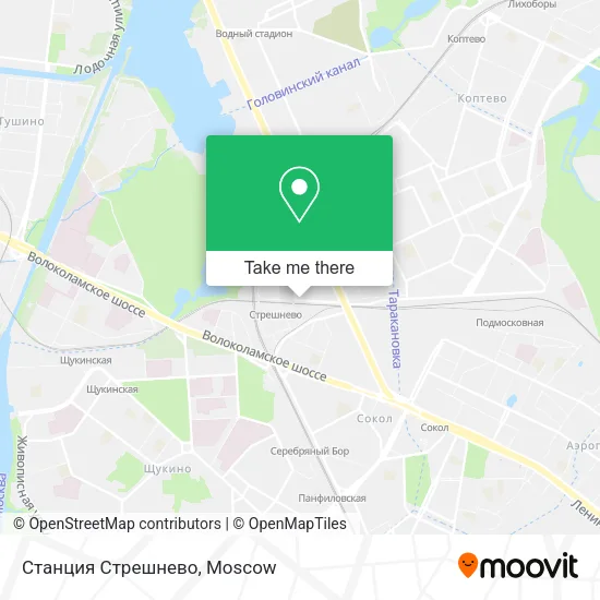 Станция Стрешнево map