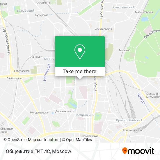 Общежитие ГИТИС map