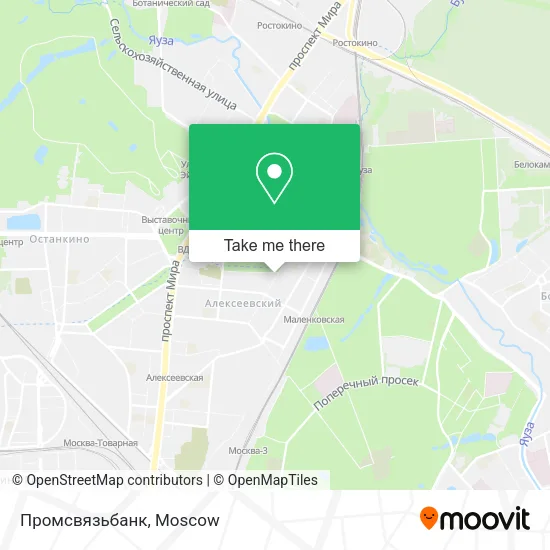 Промсвязьбанк map