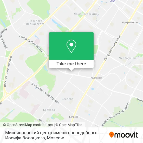Миссионерский центр имени преподобного Иосифа Волоцкого map