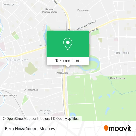 Вега Измайлово map