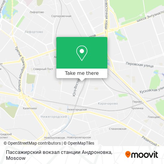 Пассажирский вокзал станции Андроновка map