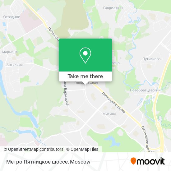 Метро Пятницкое шоссе map