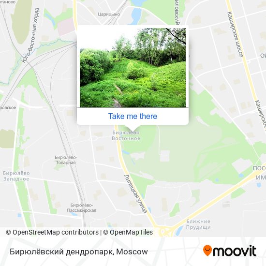 Бирюлёвский дендропарк map