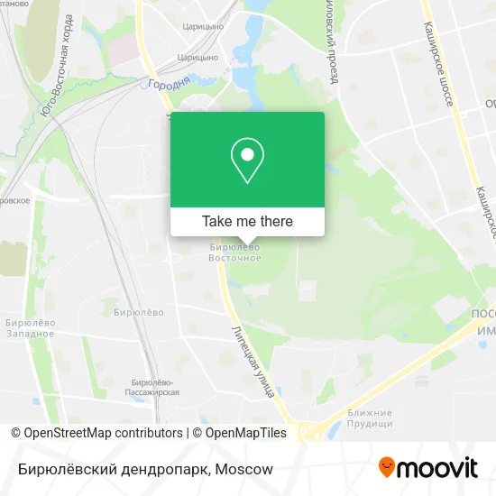 Бирюлёвский дендропарк map