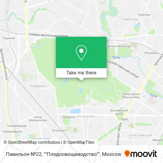 Павильон №22, ""Плодоовощеводство"" map