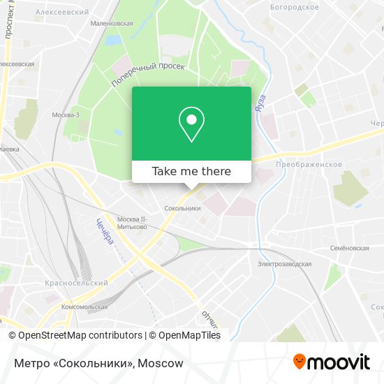 Метро «Сокольники» map